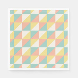 Färgfull geometrisk Abstrakt Triangel Mönster Pappersservett