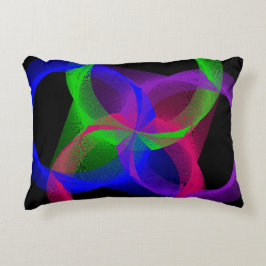 Färgfull geometrisk cirkelformad dekordeskugga prydnadskudde