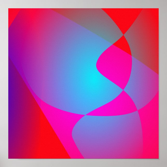 Färgfull geometrisk design med övertoning av Elega Poster (Framsidan)