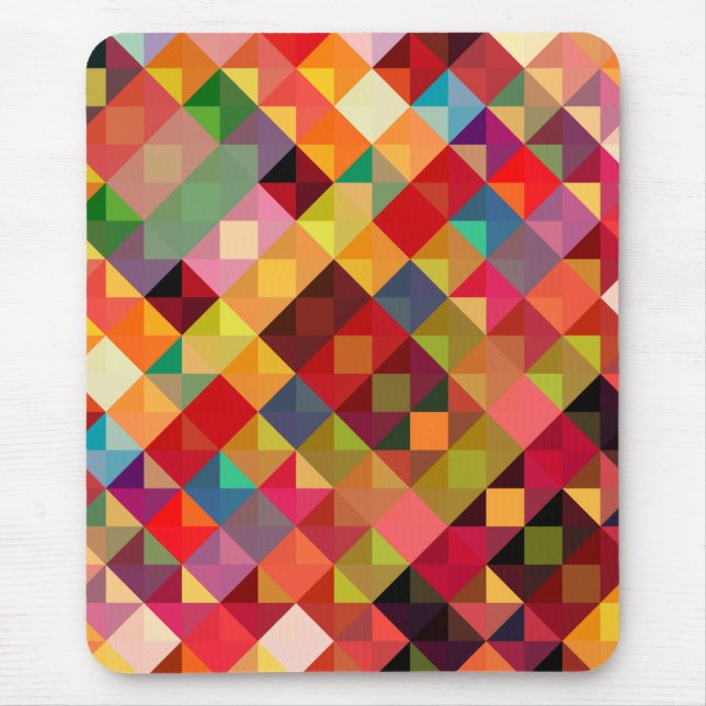 Färgfull geometrisk finteckning musmatta (Framsidan)