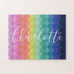 Färgfull geometrisk form Regnbåge Personlig  Pussel<br><div class="desc">Färgfull geometrisk form Regnbåge Personlig Pussel</div>