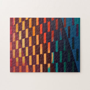 Färgfull geometrisk grafik pussel