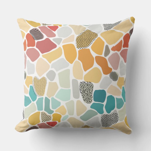 Färgfull geometrisk kudde (Framsida)