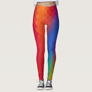 Färgfull geometrisk modern Diamond Mönster #20 Leggings