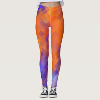 Färgfull geometrisk modern Diamond Mönster #5 Leggings