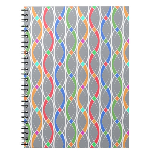 Färgfull geometrisk mönster. anteckningsbok (Framsidan)