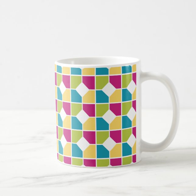 Färgfull geometrisk Mönster Kaffemugg (Höger)