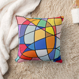 Färgfull geometrisk Mönster Kudde