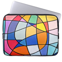 Färgfull geometrisk Mönster Laptop Fodral