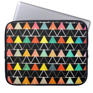 Färgfull geometrisk mönster laptop sleeve
