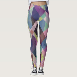 Färgfull geometrisk Mönster Leggings