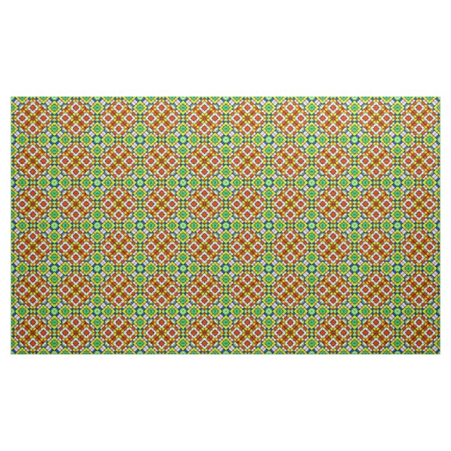 Färgfull geometrisk mönster på tyg (Yard)