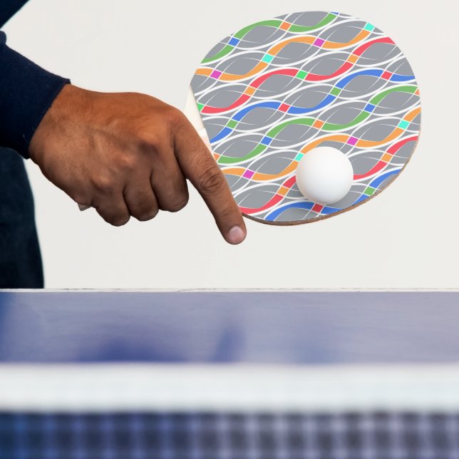 Färgfull geometrisk mönster. pingisracket (Insitu)