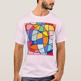 Färgfull geometrisk Mönster T Shirt