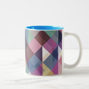 Färgfull geometrisk Mönster Två-Tonad Mugg