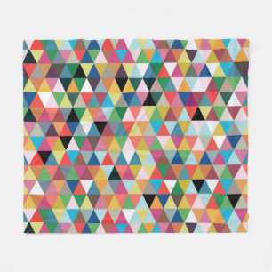 Färgfull geometrisk mönstrad fleece Blanket