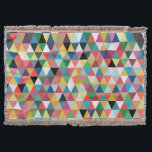 Färgfull geometrisk mönstrad vrids-vevett filt<br><div class="desc">Kanalisera ditt inre barn med den här färgfulla geometriska triangeln mönstrad tunn rankett! Utformningen påminner om att man tittar i en låda med kritor - den stora med skärpan i baksidan! Det är som en kom i drömmen sant, för det finns inte en trasig spets i klungan! Den här designen...</div>