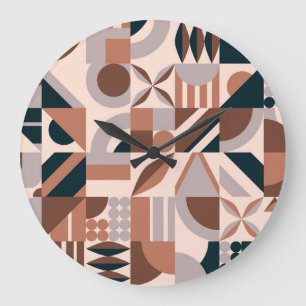 Färgfull geometrisk mosaik, abstraktens bakgrund. stor klocka