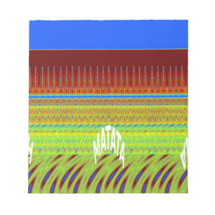 Färgfull geometrisk motif Art-utskrift Anteckningsblock