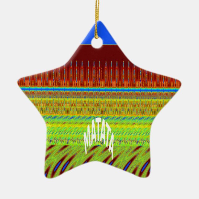 Färgfull geometrisk motif Art-utskrift Julgransprydnad Keramik (Framsidan)