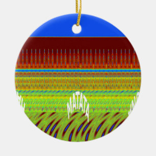 Färgfull geometrisk motif Art-utskrift Julgransprydnad Keramik
