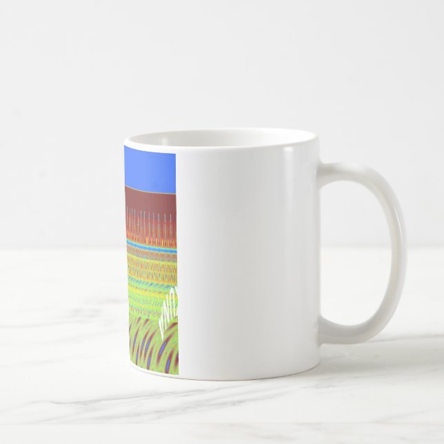 Färgfull geometrisk motif Art-utskrift Kaffemugg (Höger)