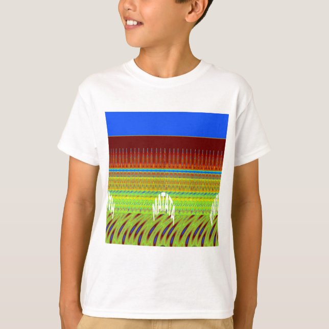 Färgfull geometrisk motif Art-utskrift T Shirt (Framsida)