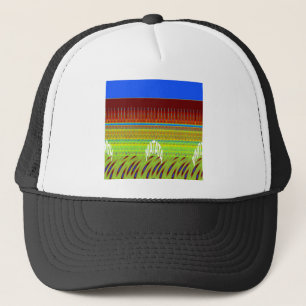 Färgfull geometrisk motif Art-utskrift Truckerkeps