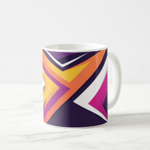 Färgfull geometrisk pildesign kaffemugg