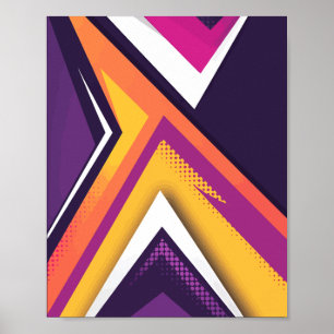 Färgfull geometrisk pildesign poster