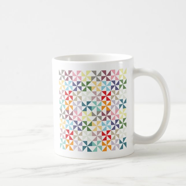 Färgfull geometrisk Pinjul Kaffemugg (Höger)