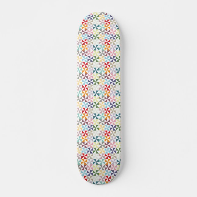 Färgfull geometrisk Pinjul Skateboard Bräda 20,5 Cm (Framsida)
