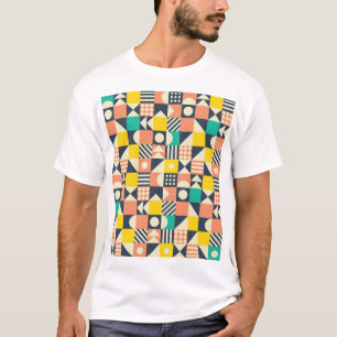 Färgfull geometrisk sömlös Mönster T Shirt