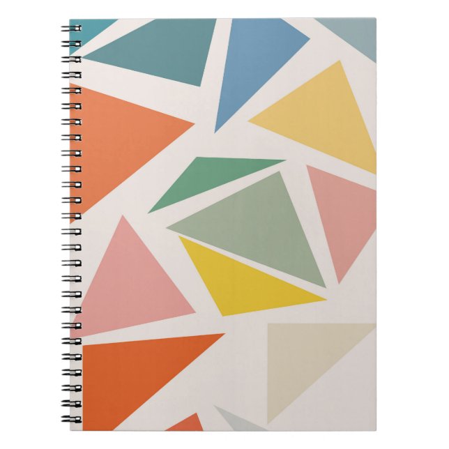 Färgfull geometrisk triangel Mönster-design Anteckningsbok (Framsidan)