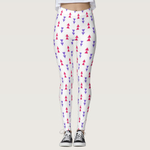 Färgfull geometrisk triangel Mönster Leggings