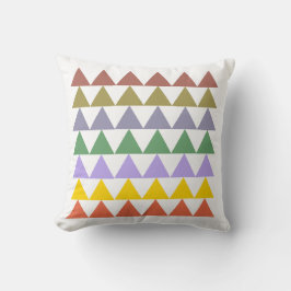 : Färgfull geometrisk triangelruta Kudde