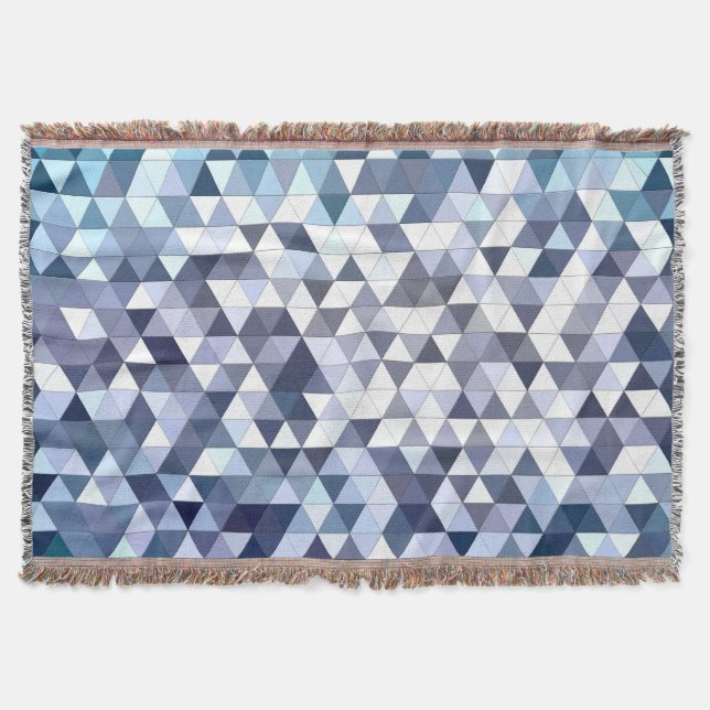 Färgfull geometrisk triangulär mosaik: abstrakt ba filt (Framsidan)