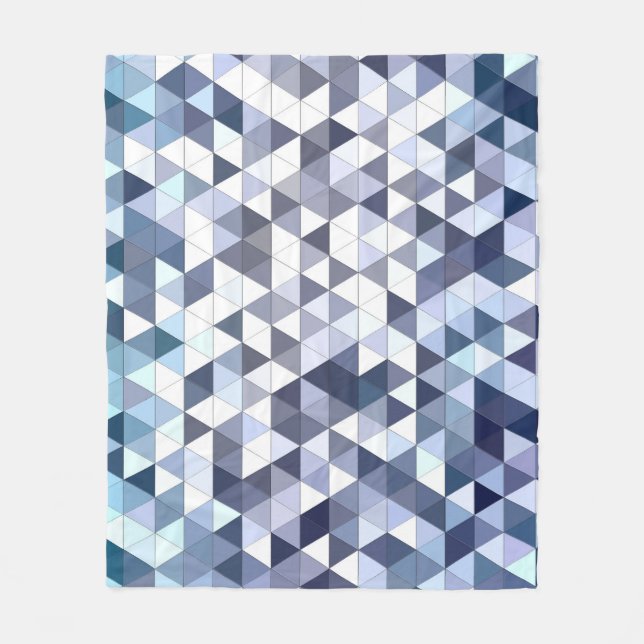 Färgfull geometrisk triangulär mosaik: abstrakt ba fleecefilt (Framsidan)