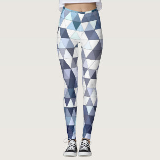 Färgfull geometrisk triangulär mosaik: abstrakt ba leggings
