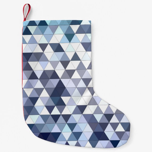 Färgfull geometrisk triangulär mosaik: abstrakt ba liten julstrumpa (Framsidan)