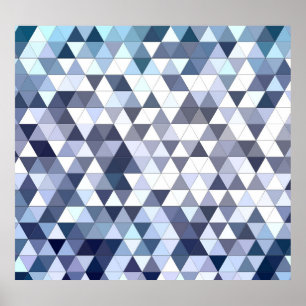Färgfull geometrisk triangulär mosaik: abstrakt ba poster