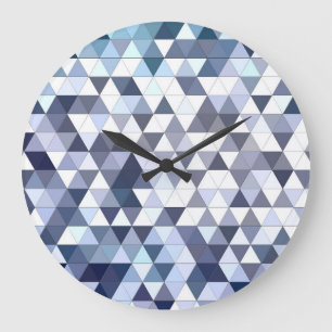 Färgfull geometrisk triangulär mosaik: abstrakt ba stor klocka