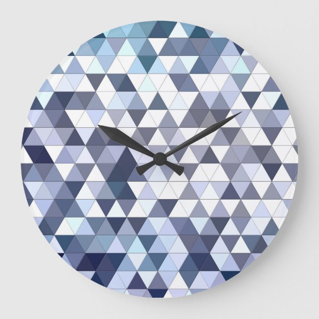 Färgfull geometrisk triangulär mosaik: abstrakt ba stor klocka (Framsida)