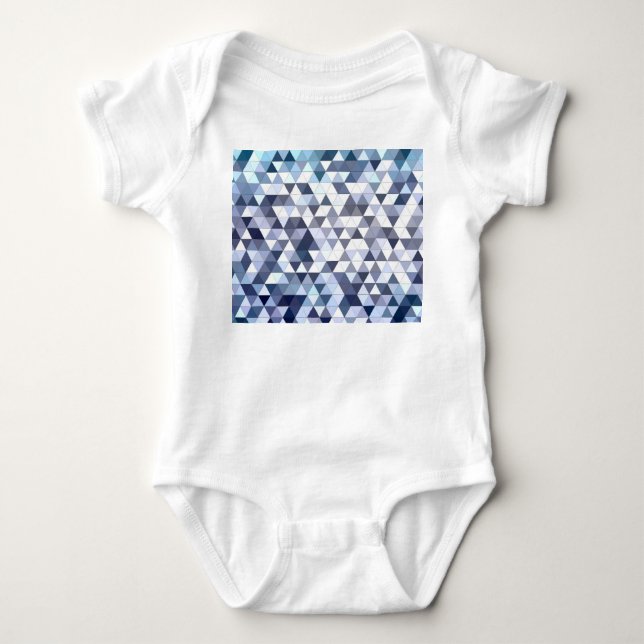 Färgfull geometrisk triangulär mosaik: abstrakt ba t shirt (Framsida)