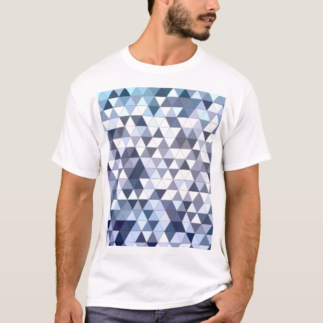 Färgfull geometrisk triangulär mosaik: abstrakt ba t shirt (Framsida)