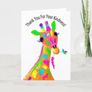 Färgfull Giraffe, Kalejdoskop tackkort