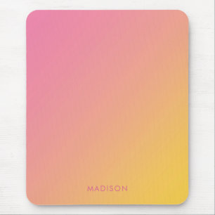 Färgfull Girly Rosa Gult Gradient Ombré Musmatta