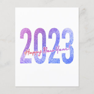 Färgfull Glitter Gott nytt år 2023 Flygblad