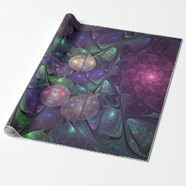 Färgfull glitter Modern Abstrakt Fractal Art Presentpapper