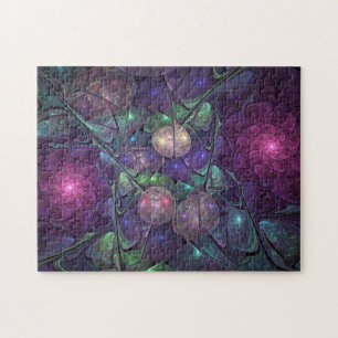 Färgfull glitter Modern Abstrakt Fractal Art Pussel